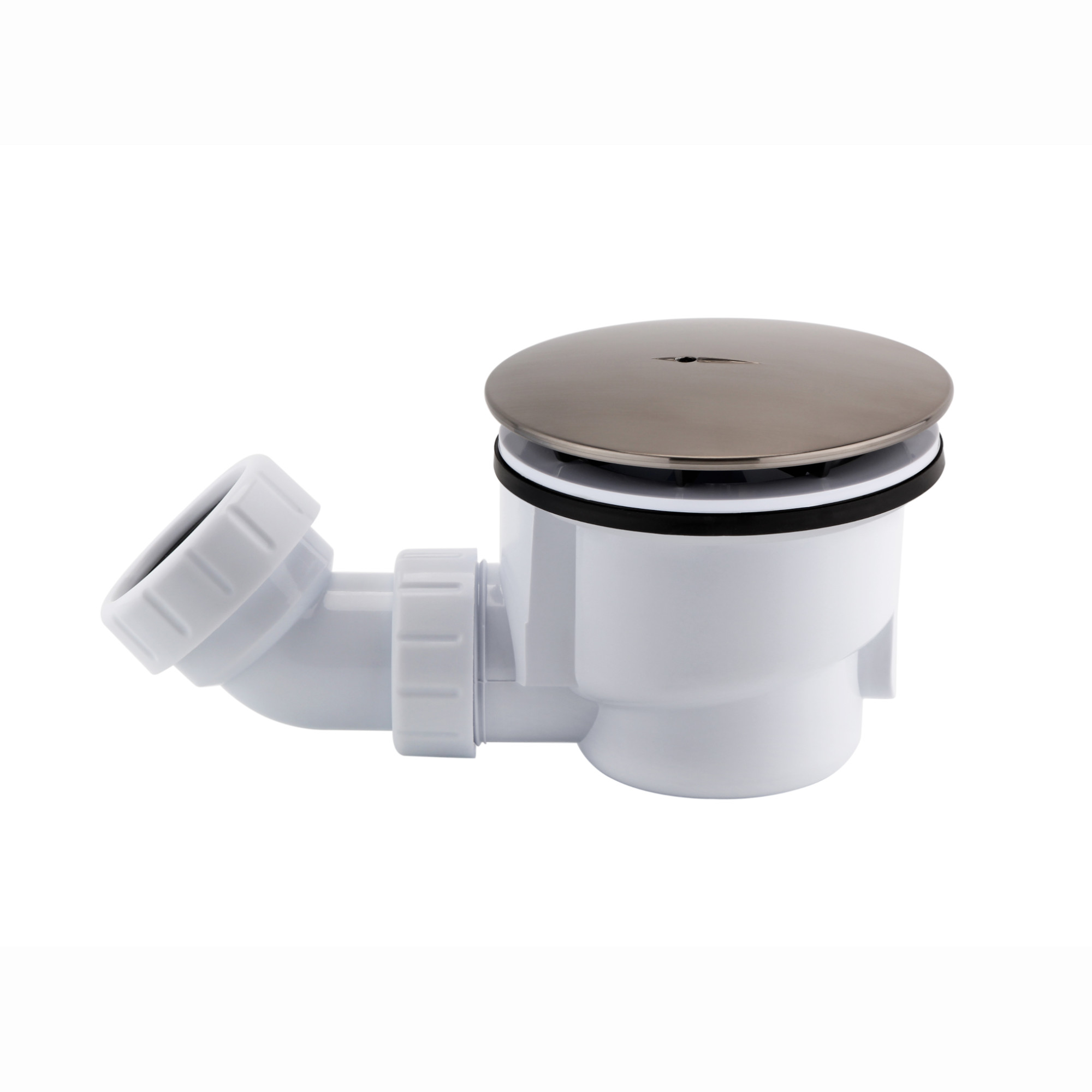 ENKI, W100, Shower Waste Fast Flow, Shower Tray Waste, 90mm, Easy Clean, Gunmetal Grey, 1 Year Guarantee image